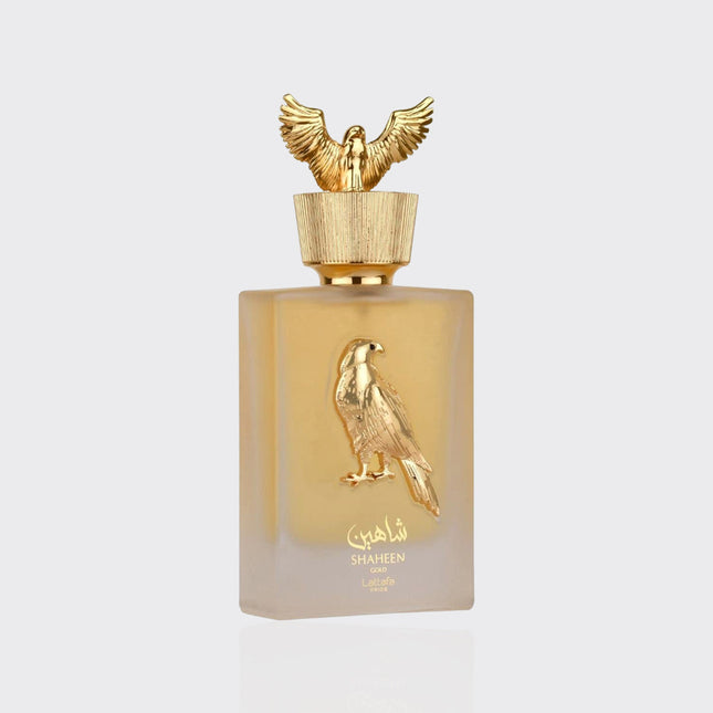 Lattafa Shaheen Gold for Unisex Eau de Parfum Spray, 3.4 Ounce