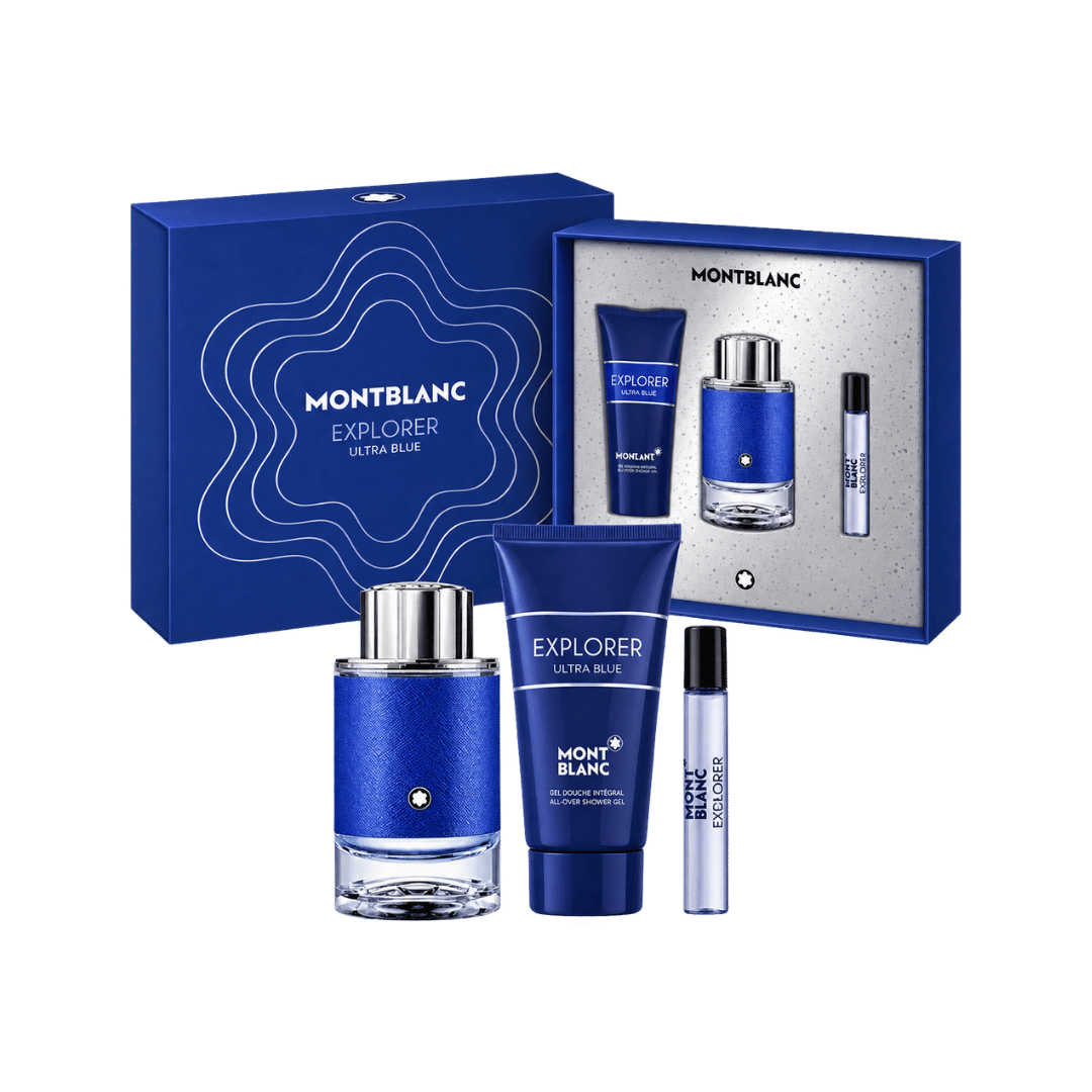Mont Blanc Explorer Ultra Blue 3-Piece Gift Set for Men