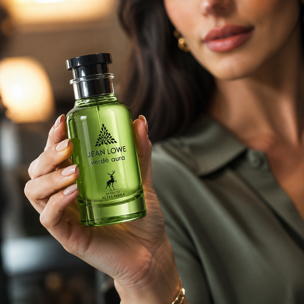 Maison Alhambra Jean Lowe Verde Aura Eau de Parfum Spray for Unisex 3.4 Ounce