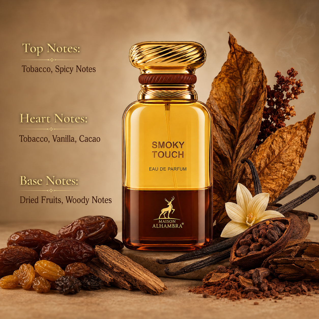 Maison Alhambra Smoky Touch Eau de Parfum Spray for Unisex 2.7 Ounce