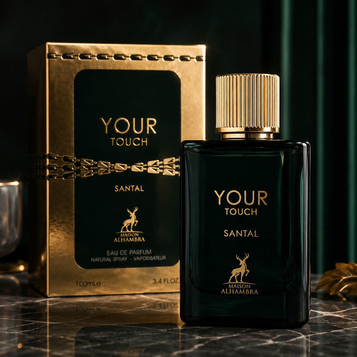 Maison Alhambra Your Touch Santal Eau de Parfum Spray for Unisex 3.4 Ounce
