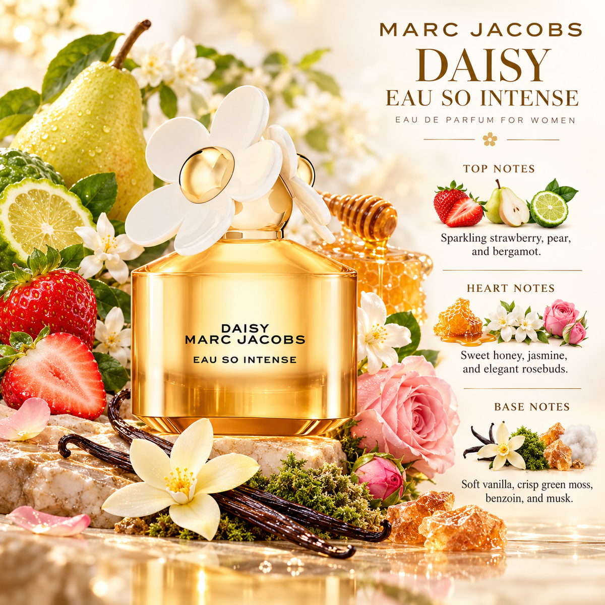Marc Jacobs Daisy Eau So Intense Eau de Parfum for Women 3.4 Ounce