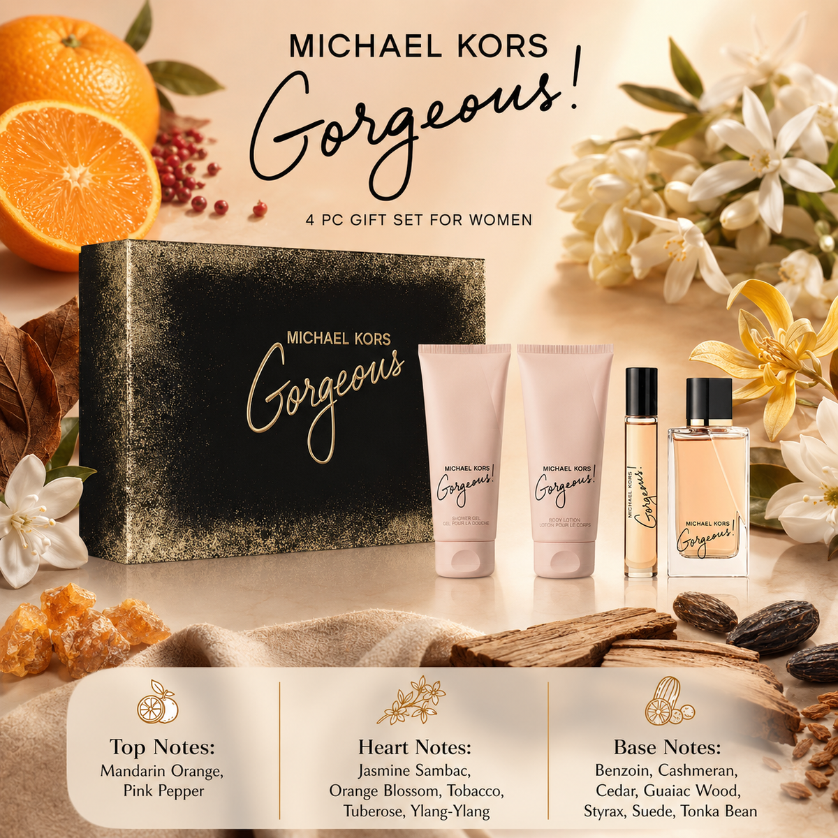 Michael Kors Gorgeous 4-Piece Gift Set for Women