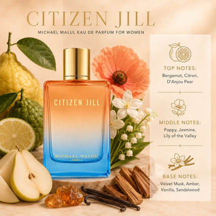 Michael Malul Citizen Jill Eau de Parfum for Women 3.4 Ounce