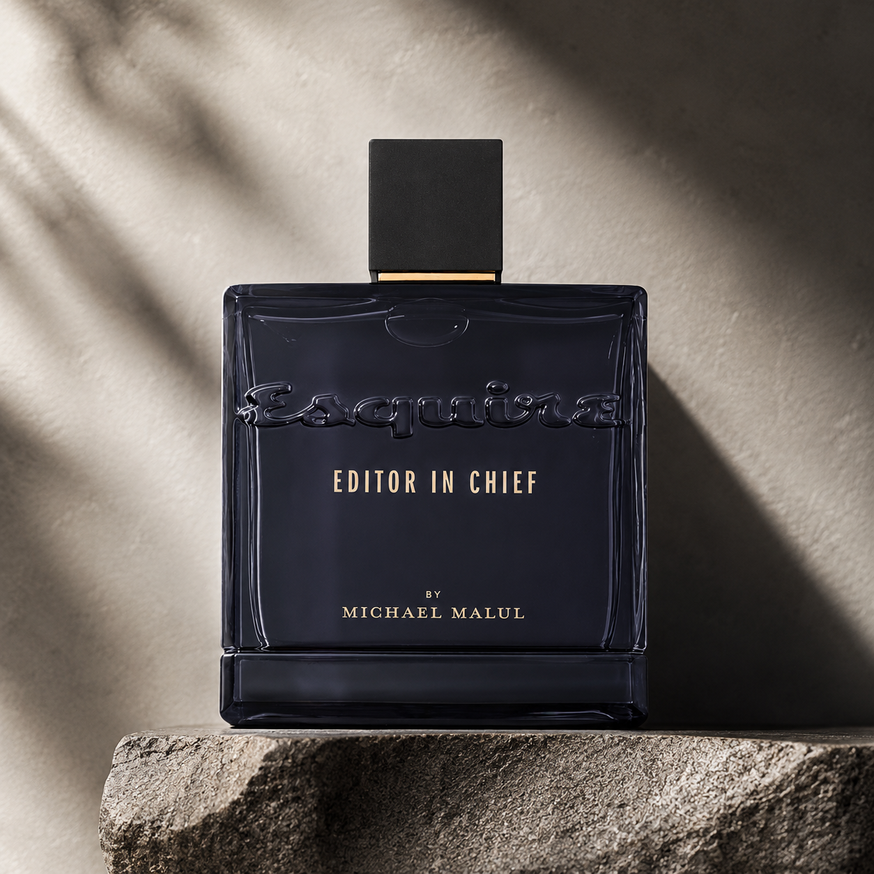 Michael Malul Esquire Editor In Chief men's fragrance in a refined woody perfume presentation