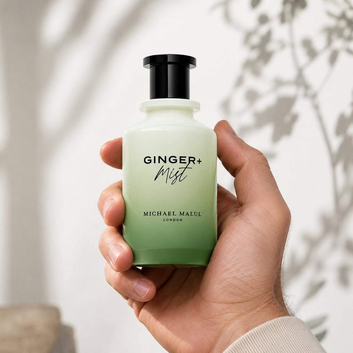 Michael Malul Ginger + Mist men's perfume in a fresh citrus ginger fragrance setting