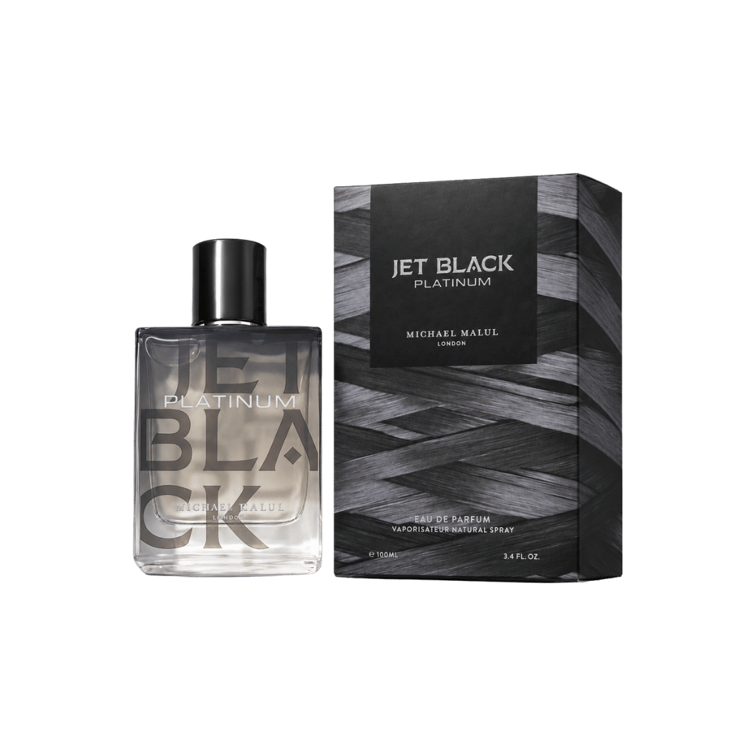 Michael Malul Jet Black Platinum Eau de Parfum for Men 3.4 Ounce