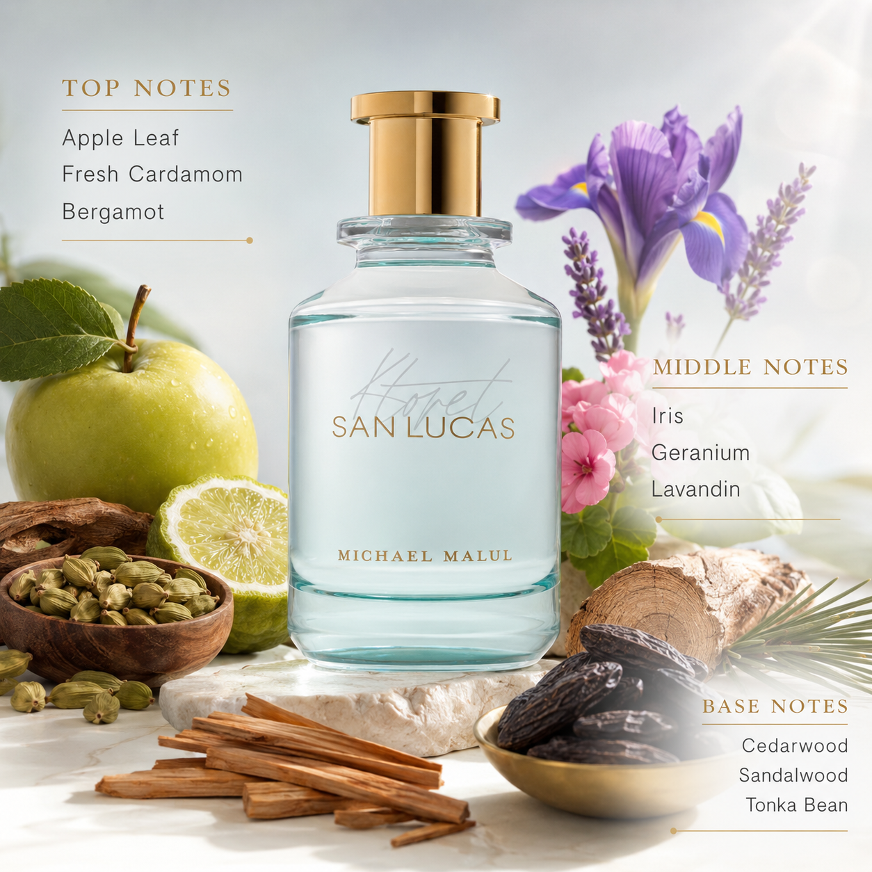 Michael Malul Ktoret 831 San Lucas Eau de Parfum for Men 3.4 Ounce
