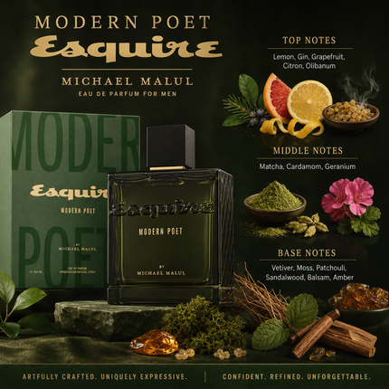 Michael Malul Modern Poet Esquire Eau de Parfum for Men 3.4 Ounce