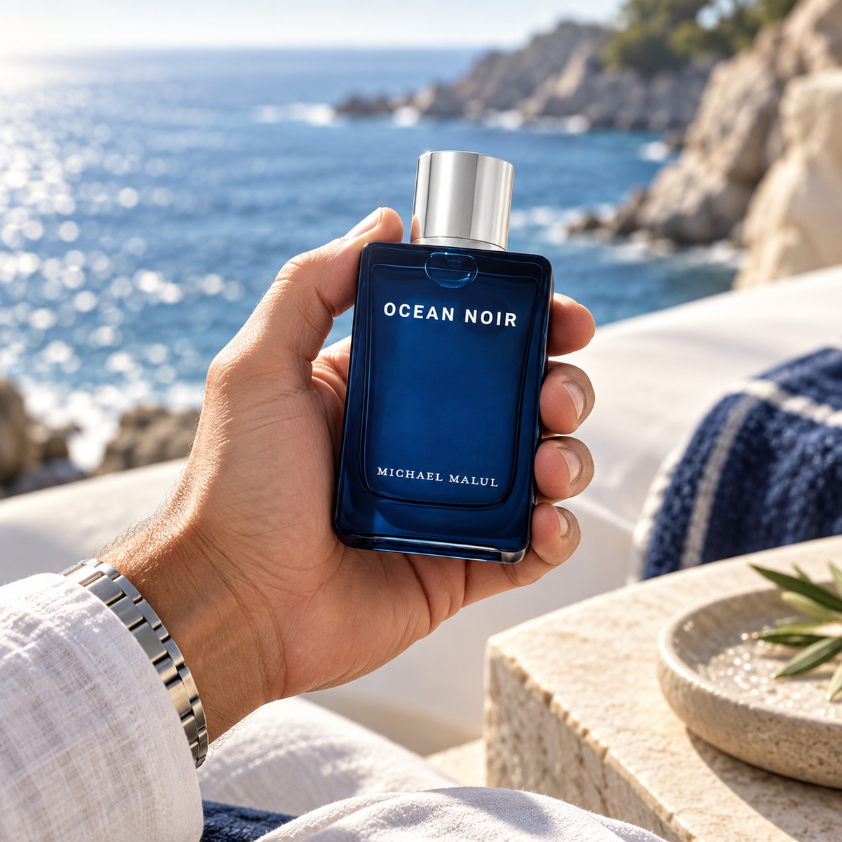 Michael Malul Ocean Noir Parfum for Men 3.4 Ounce