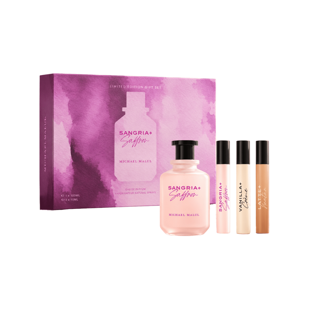 Michael Malul Sangria+Saffron 4-Piece Gift Set for Women