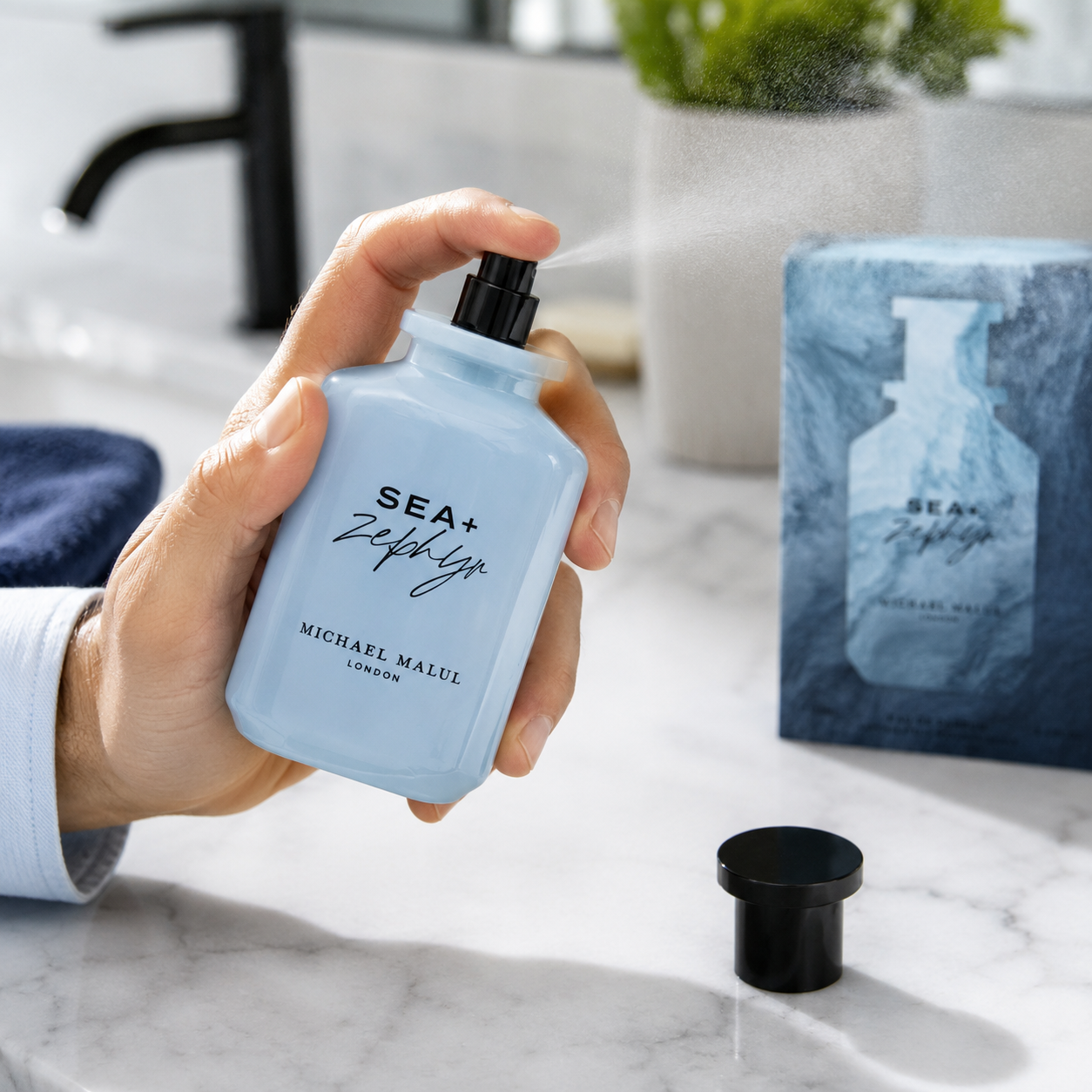 Michael Malul Sea + Zephyr Eau de Parfum for Men 3.4 Ounce
