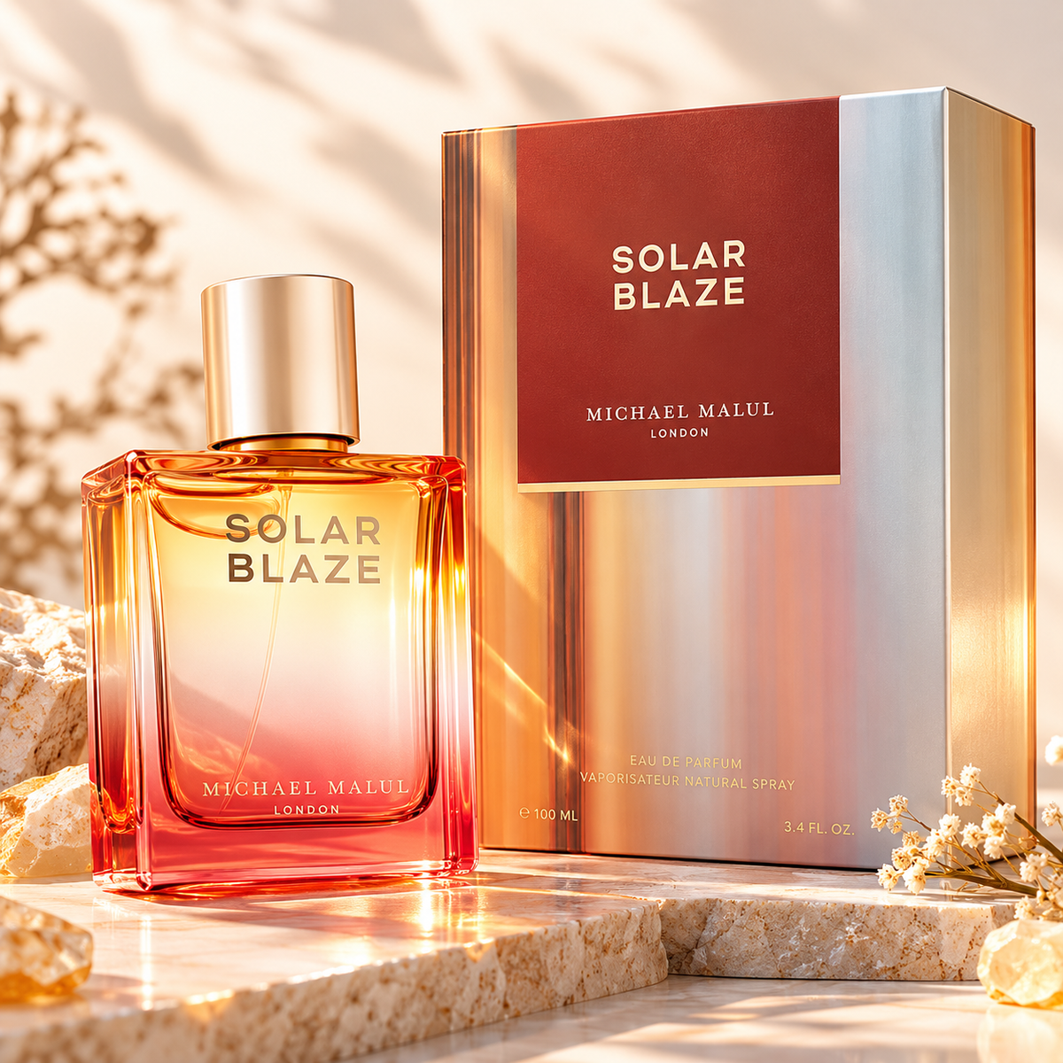 Michael Malul Solar Blaze Eau de Parfum for Unisex 3.4 Ounce