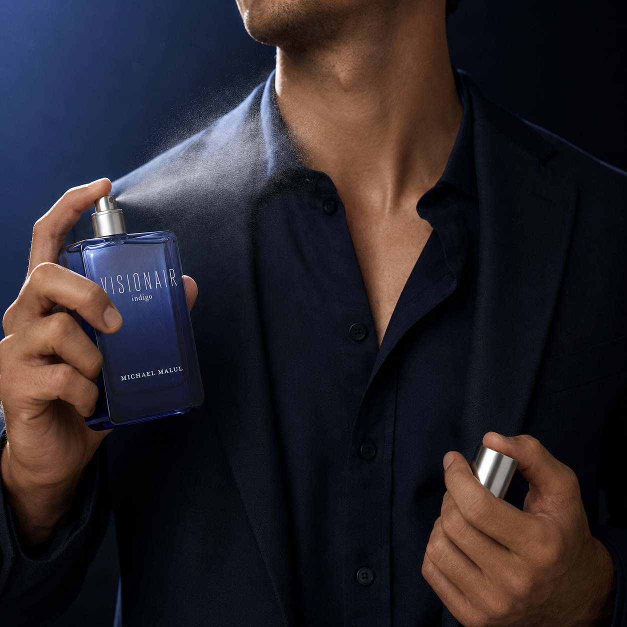 Michael Malul Visionair Indigo Eau de Parfum for Men 3.4 Ounce