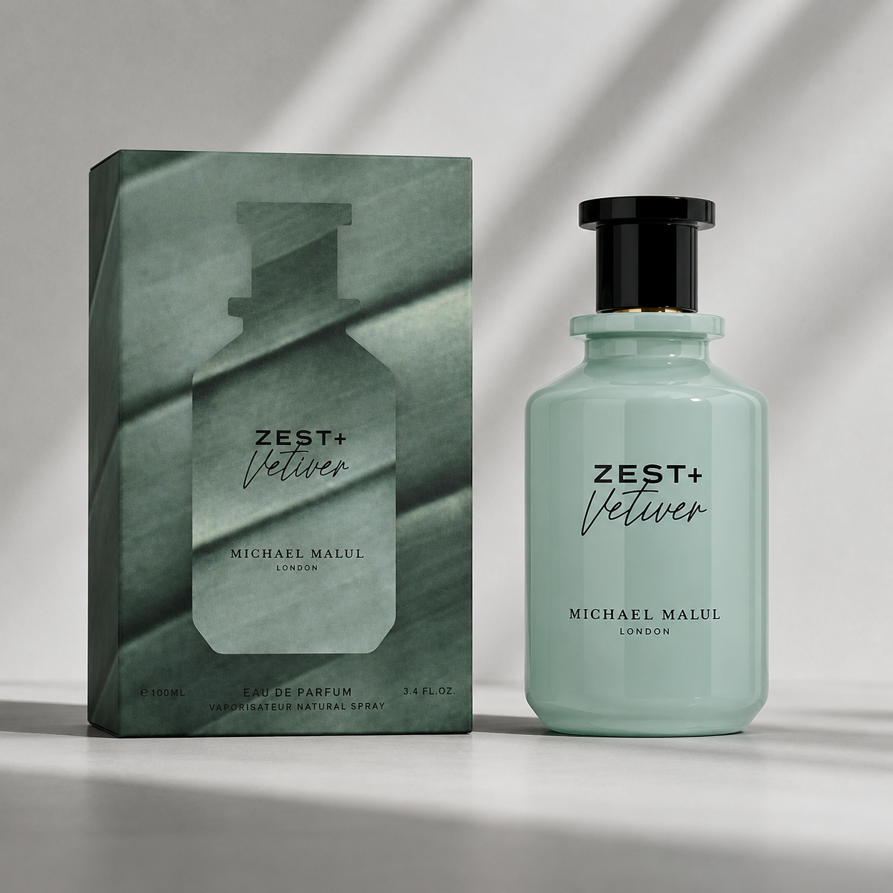 Michael Malul Zest + Vetiver Eau de Parfum for Men 3.4 Ounce