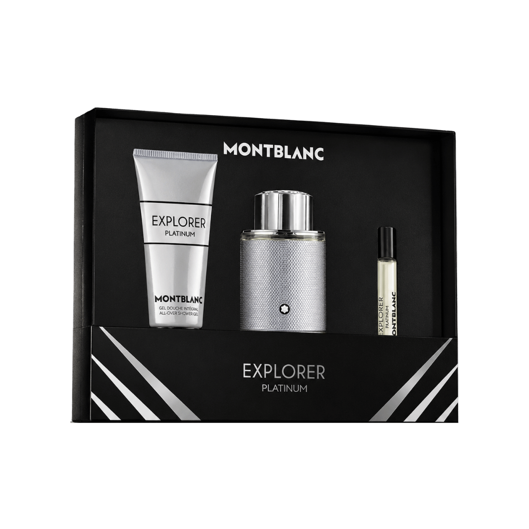 Mont Blanc Explorer Platinum 3-Piece Gift Set for Men