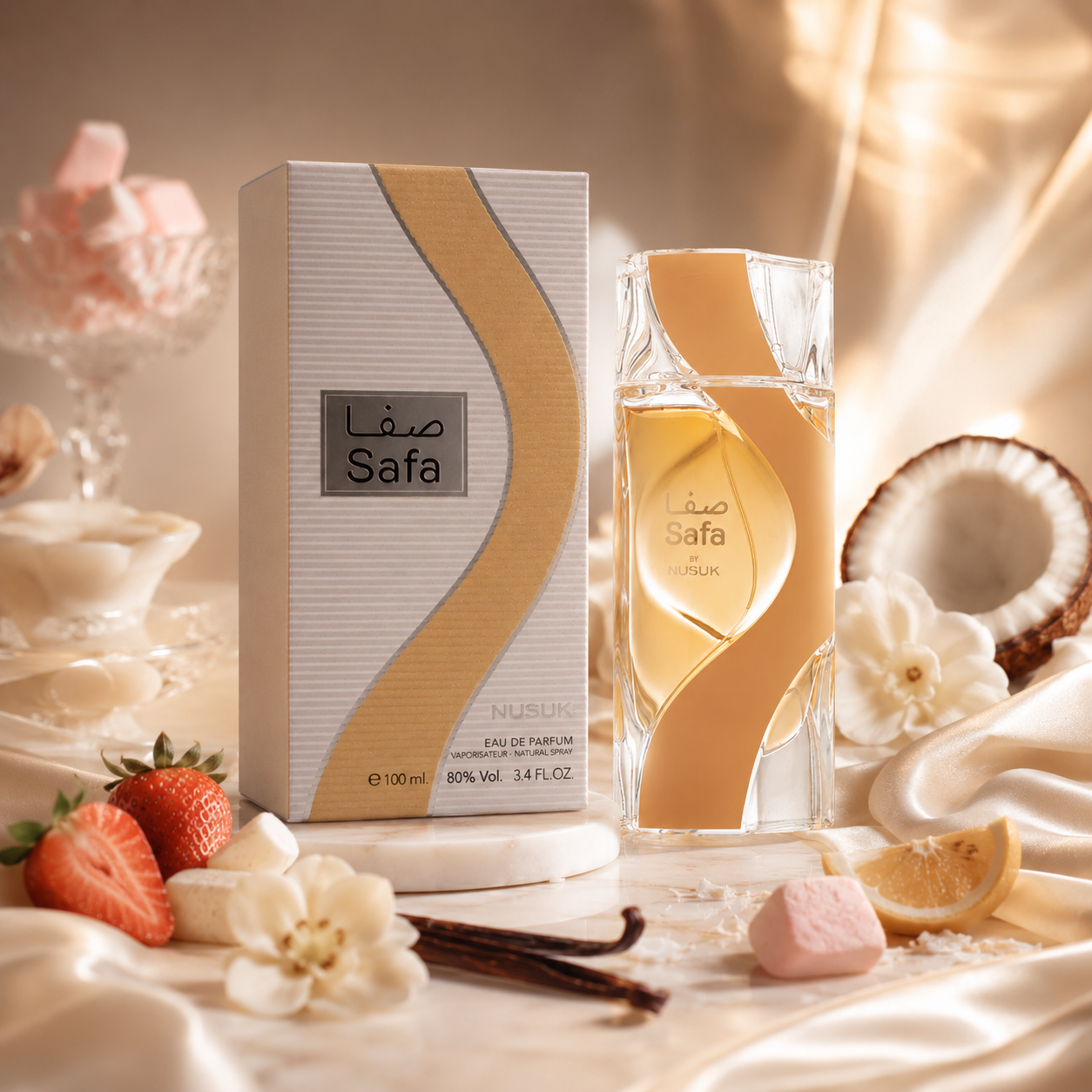Nusuk Safa Eau de Parfum Spray for Unisex,3.4 Ounce