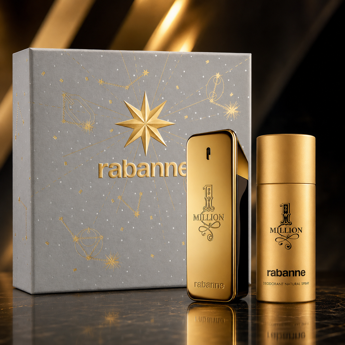 Paco Rabanne 1 Million 2-Piece Gift Set for Men (with Deodorant Spray)