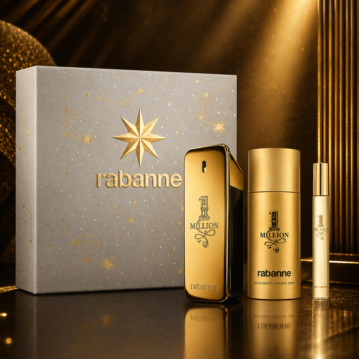 Paco Rabanne 1 Million Elixir 3-Piece Gift Set for Men (Travel Spray Edition)