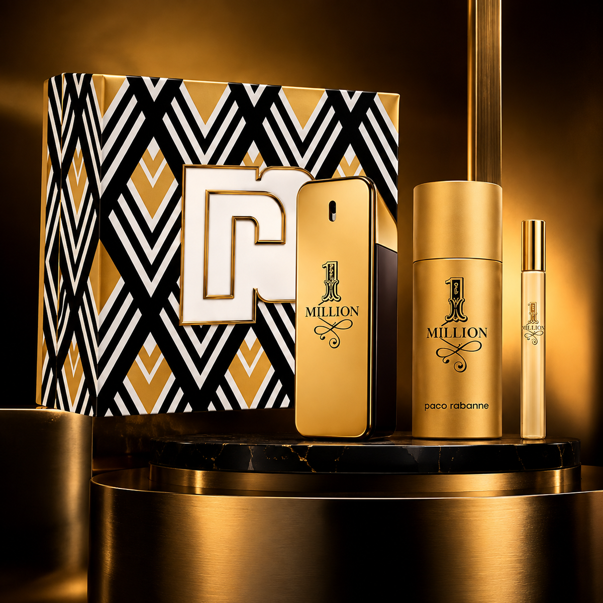 Paco Rabanne 1 Million Elixir 3-Piece Gift Set for Men (150ml Deodorant Edition)
