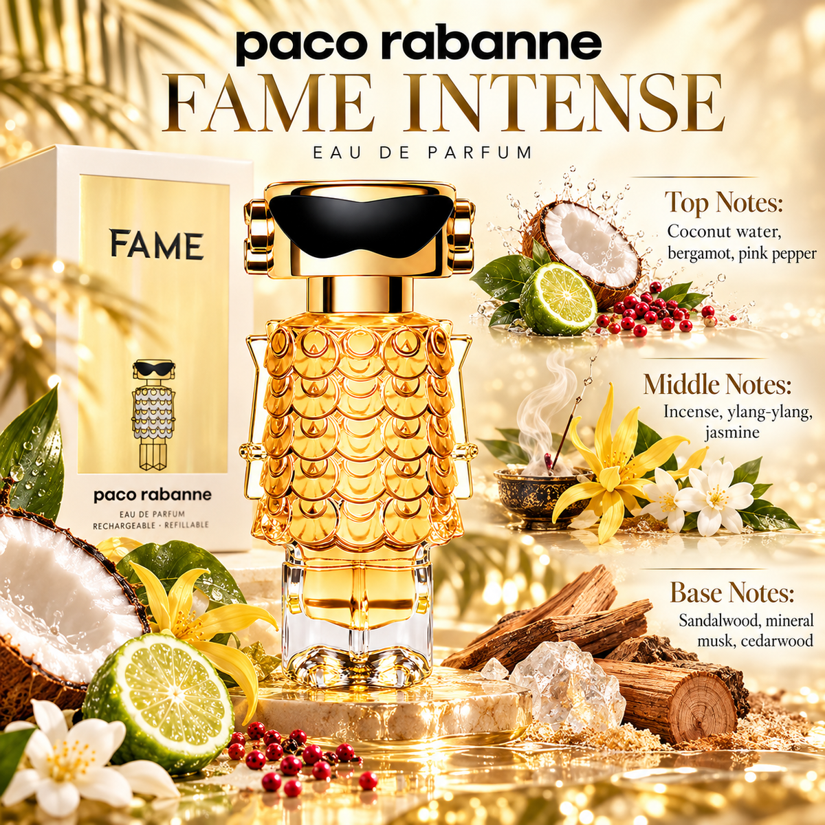 Paco Rabanne Fame Intense Eau de Parfum for Women, image 5