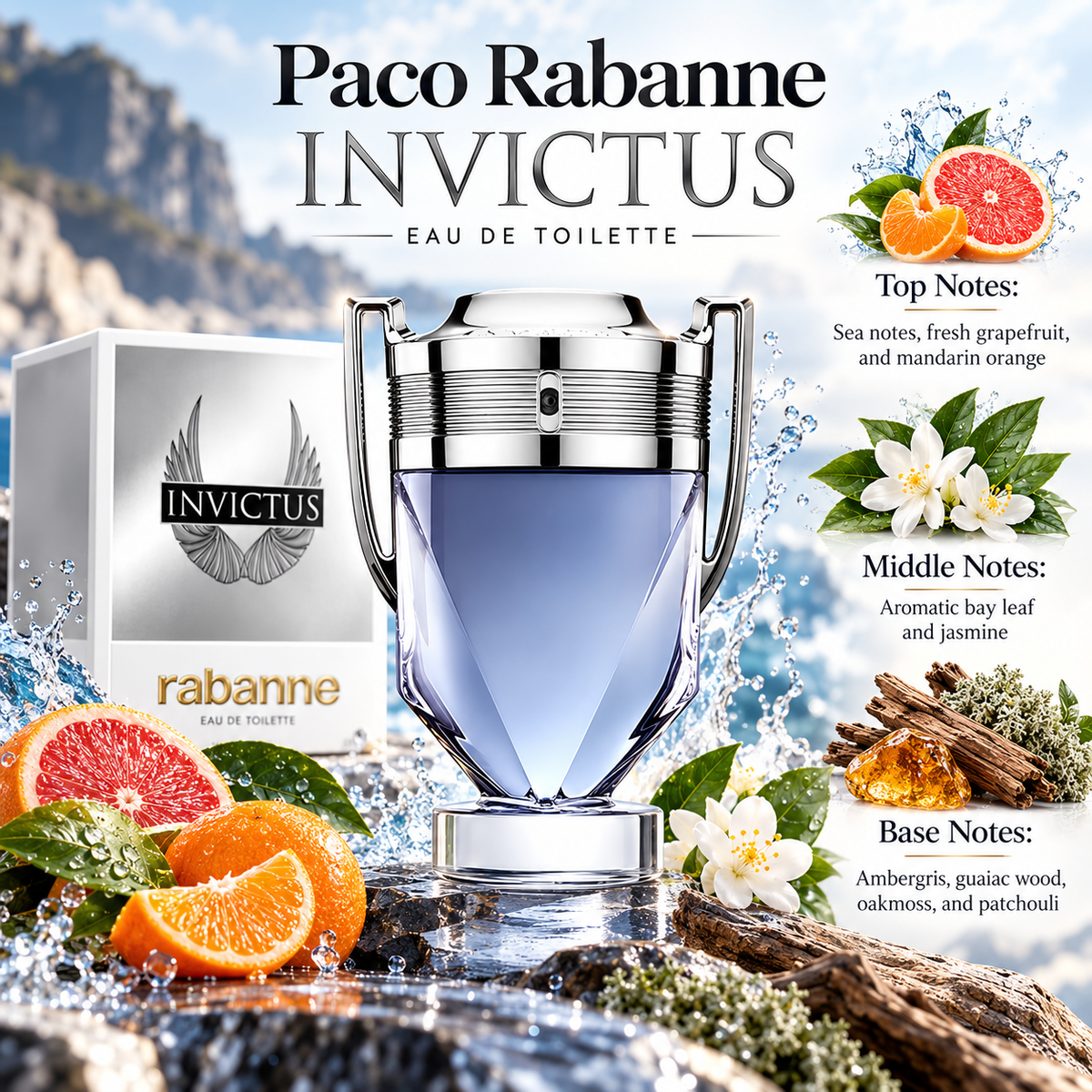 Paco Rabanne Invictus Eau de Toilette for Men, image 5