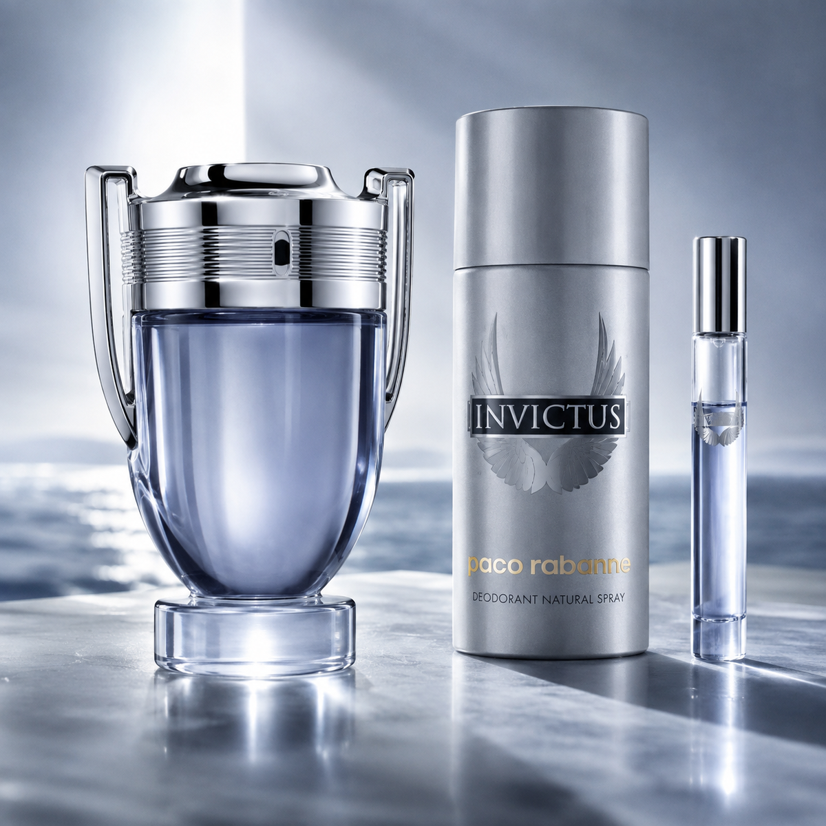Paco Rabanne Invictus 3-Piece Travel Gift Set for Men