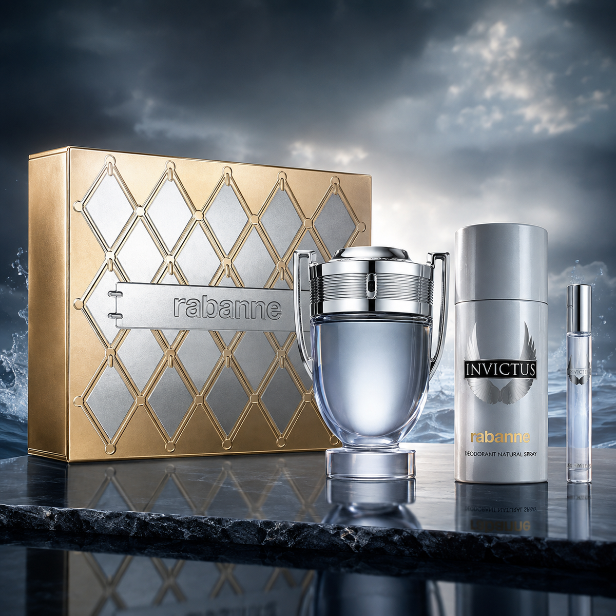 Paco Rabanne Invictus 3-Piece Gift Set for Men