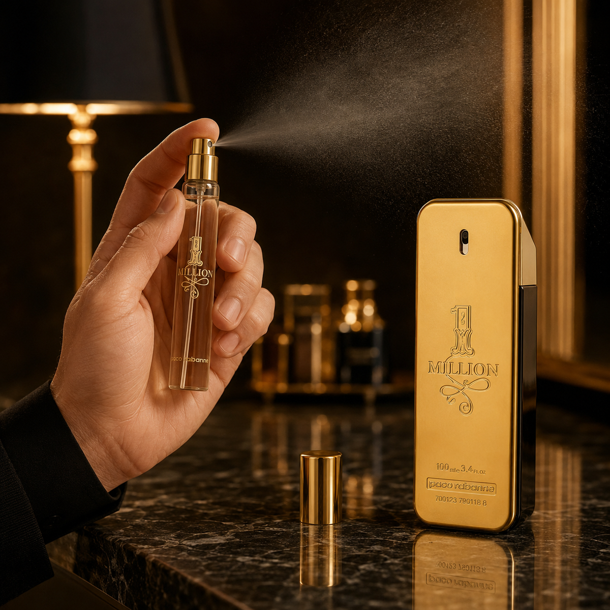 Paco Rabanne 1 Million 2-Piece Gift Set for Men (with Travel Spray)
