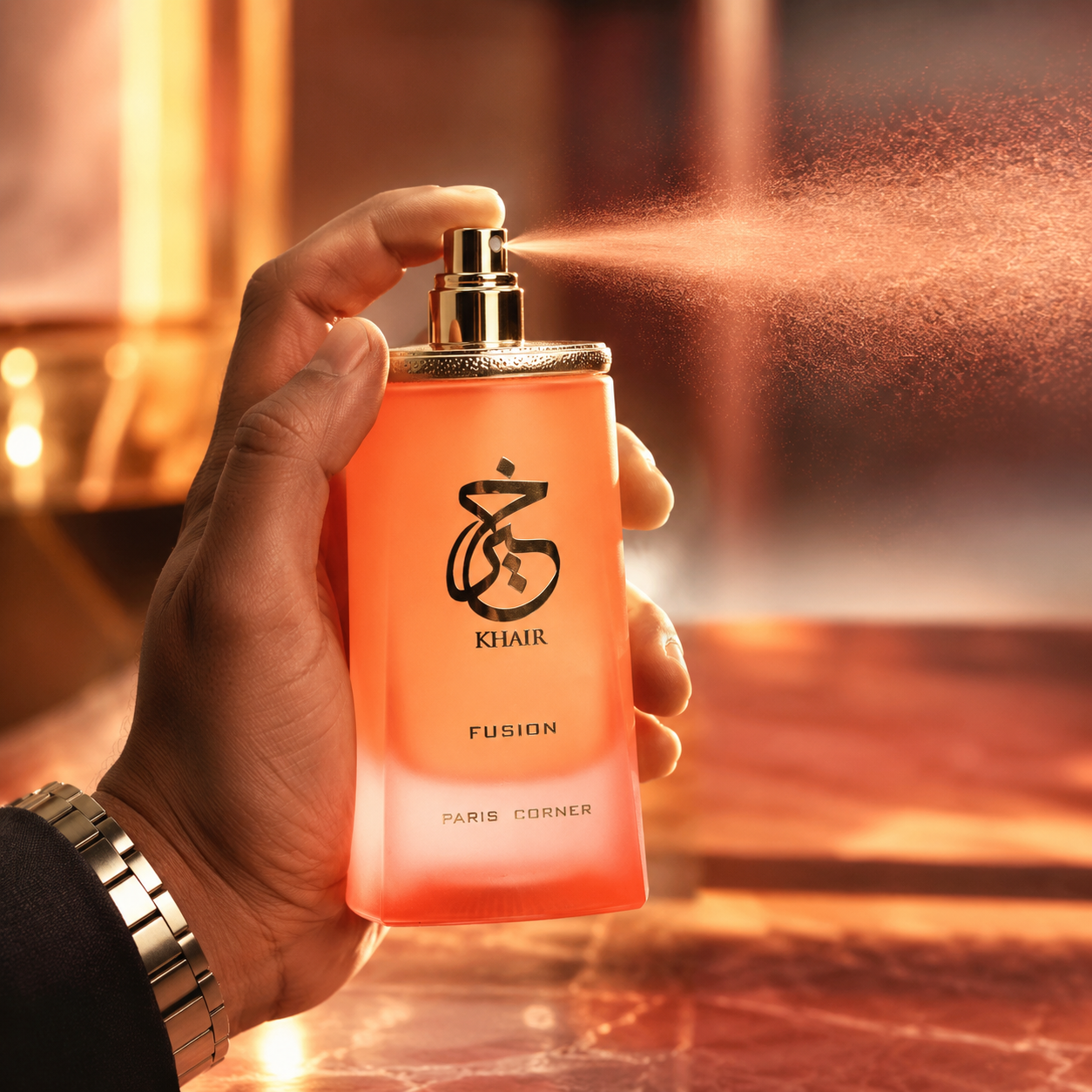 Paris Corner Khair Fusion fragrance notes with bergamot, cardamom, lavender, cinnamon, sandalwood and amber