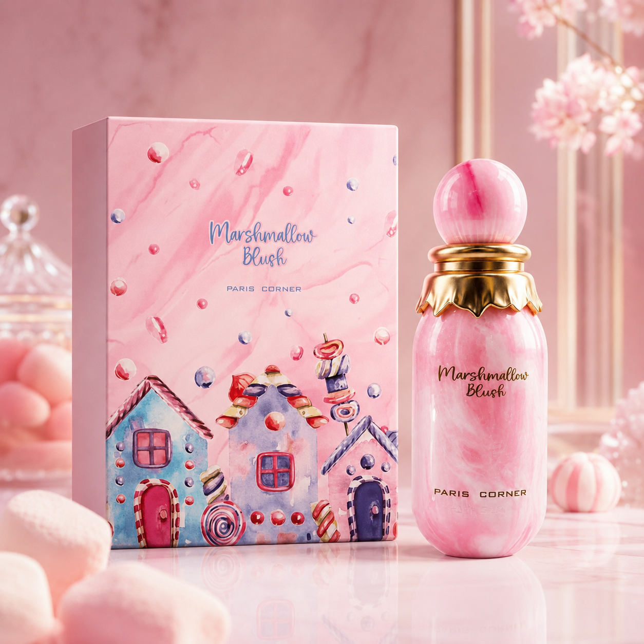 Paris Corner Marshmallow Blush Eau De Parfum Spray for Women, 3.4 Ounce