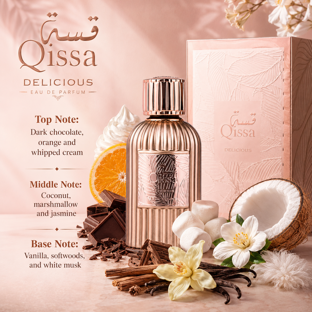 Paris Corner Qissa Delicious Eau De Parfum Spray For Women, 3.4 Ounce