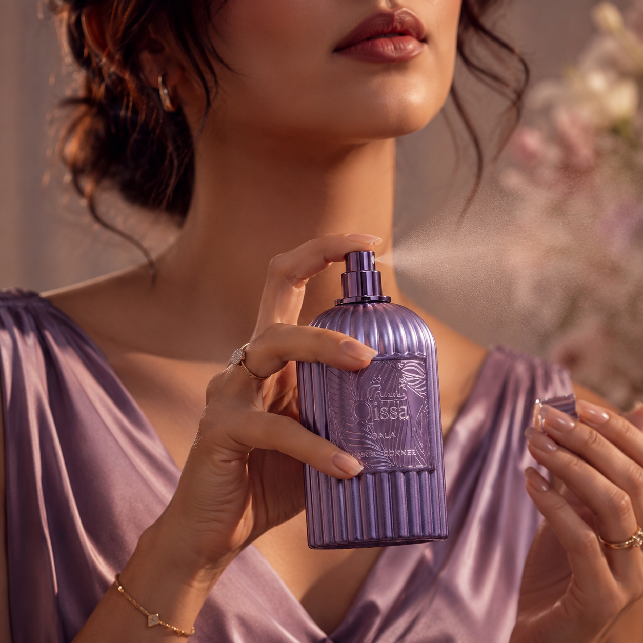Paris Corner Qissa Gala fragrance notes with gardenia, almond, tuberose, coconut, plum, vanilla and musk