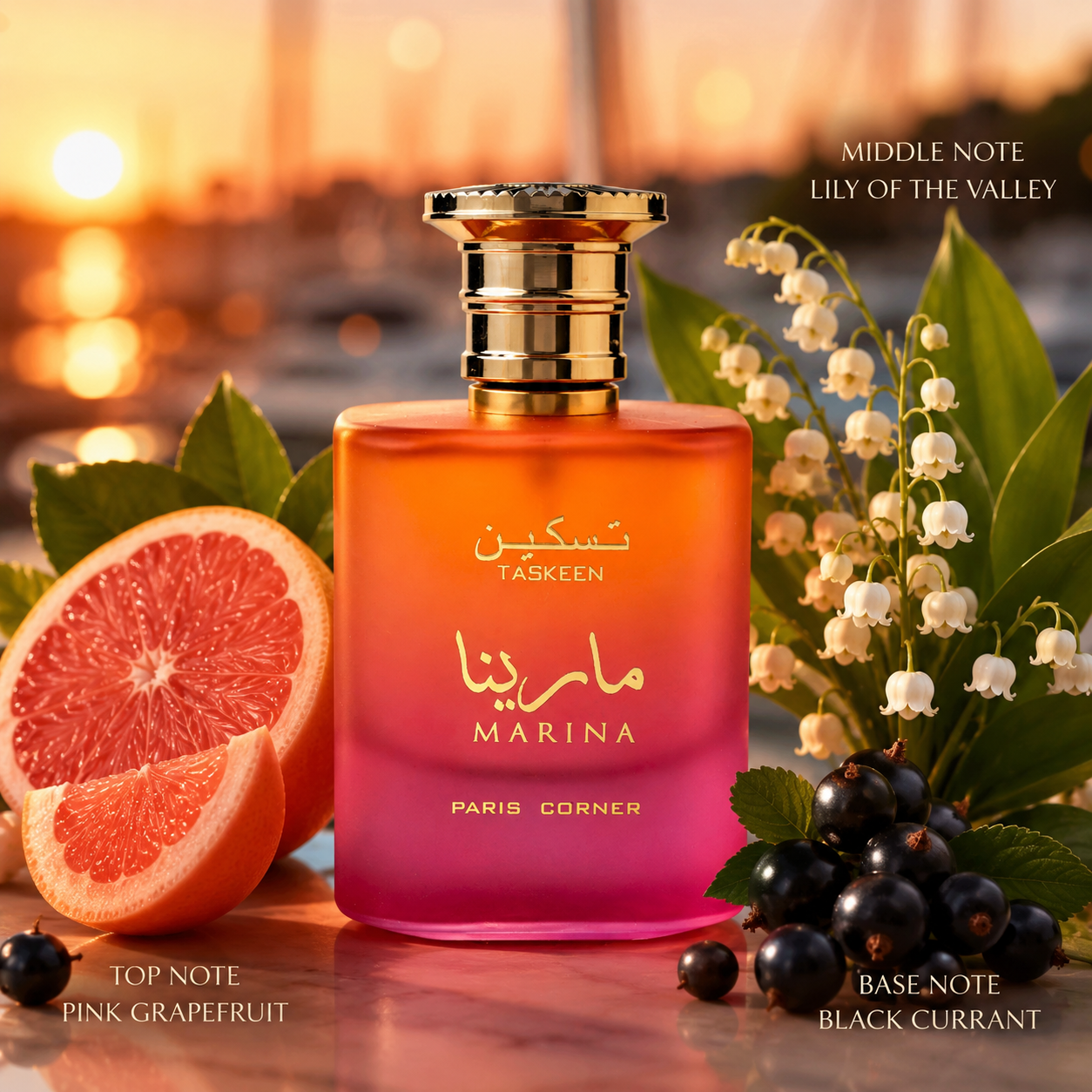 Paris Corner Taskeen Marina Eau de Parfum Spray for Unisex 3.4 Ounce