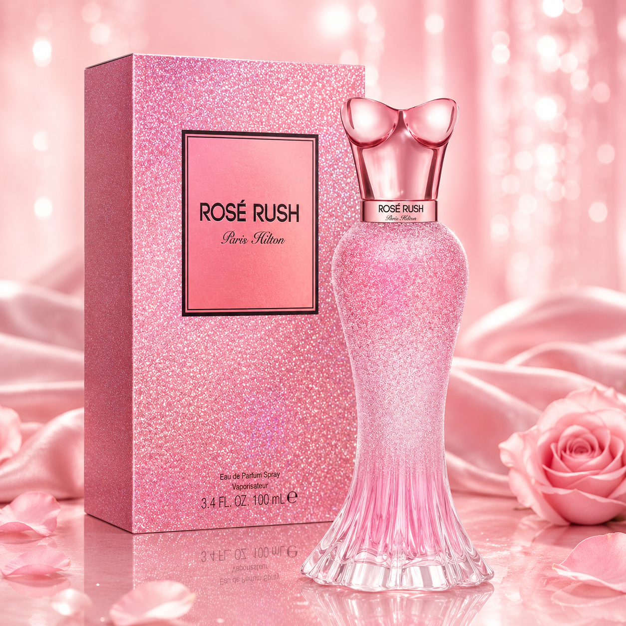 Paris Hilton Rose Rush Eau de Parfum for Women 3.4 Ounce