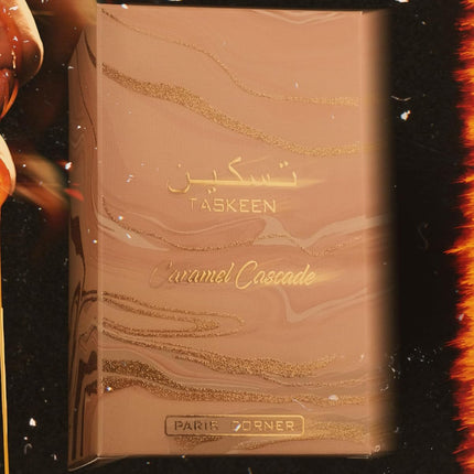 Paris Corner Taskeen Caramel Cascade for Unisex Eau De Parfum Spray, 3.4 Ounce
