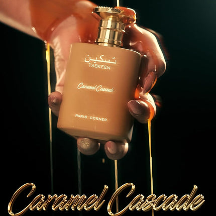 Paris Corner Taskeen Caramel Cascade for Unisex Eau De Parfum Spray, 3.4 Ounce