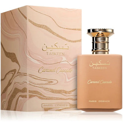 Paris Corner Taskeen Caramel Cascade for Unisex Eau De Parfum Spray, 3.4 Ounce