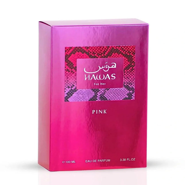 Rasasi Hawas Pink Eau de Parfum Spray for Women 3.4 Ounce