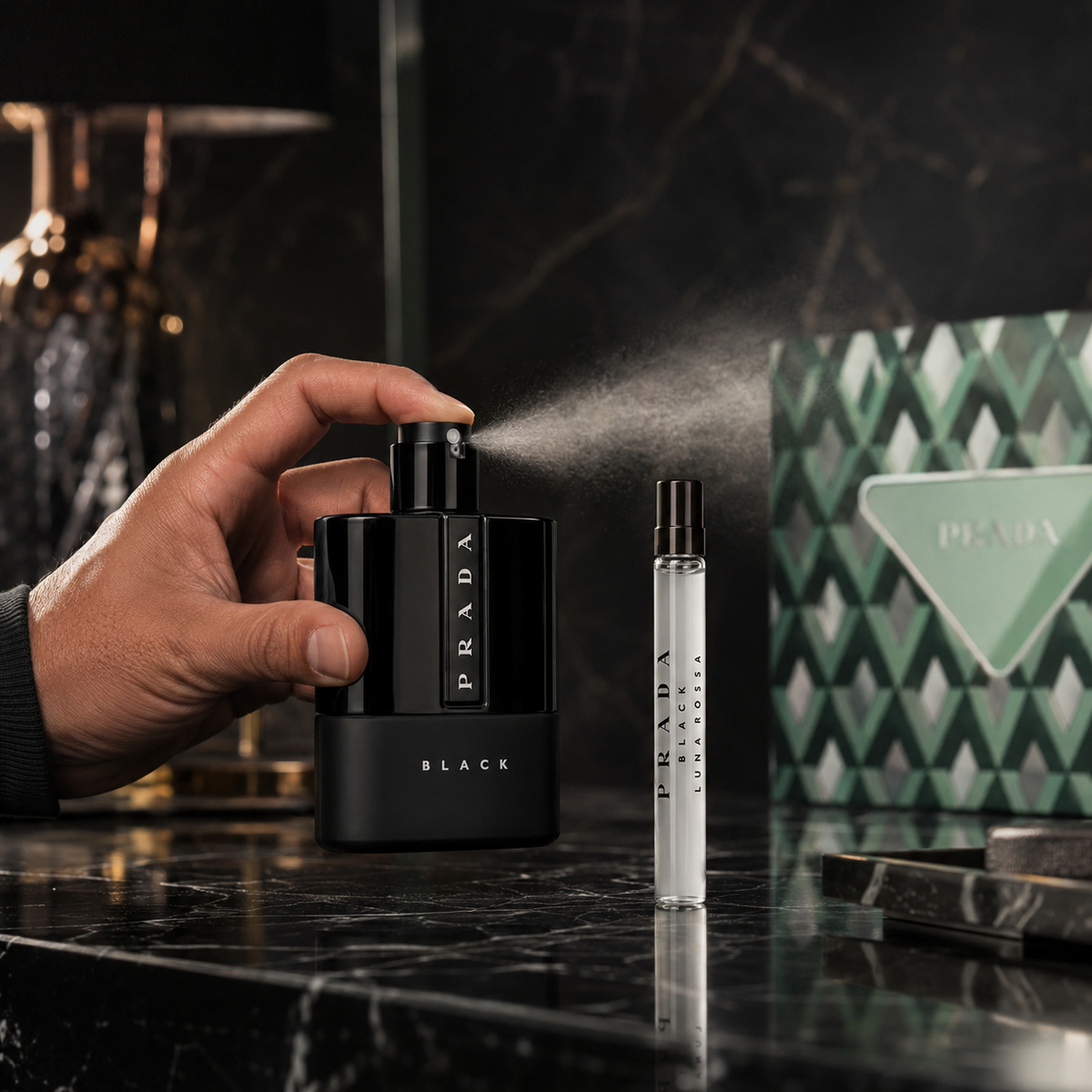 Prada Luna Rossa Black 2-Piece Gift Set for Men