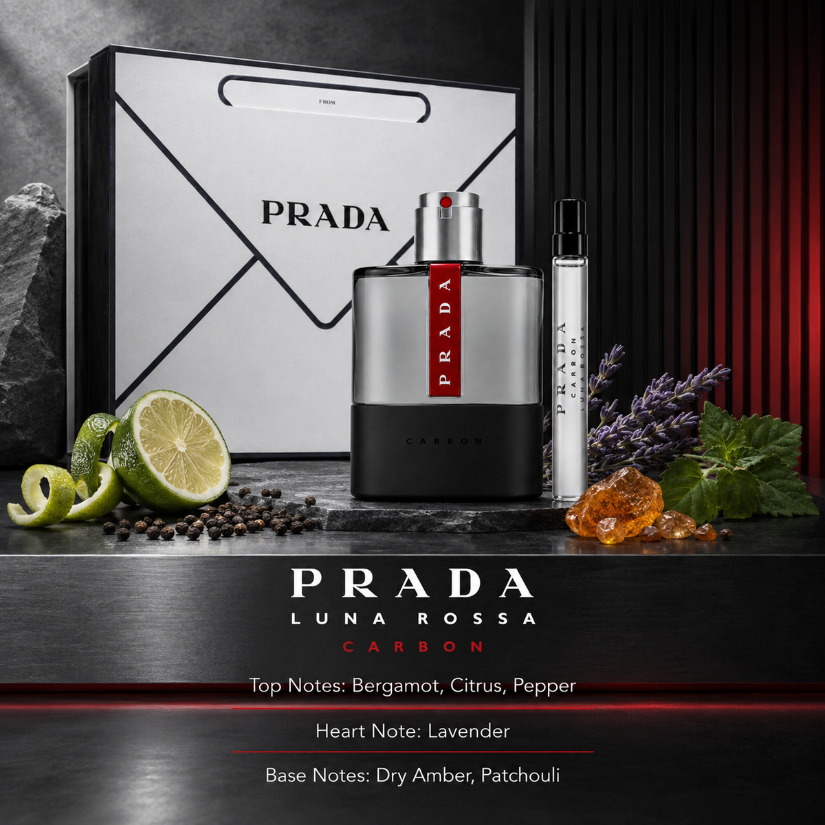 Prada Luna Rossa Carbon 2-Piece Gift Set for Men