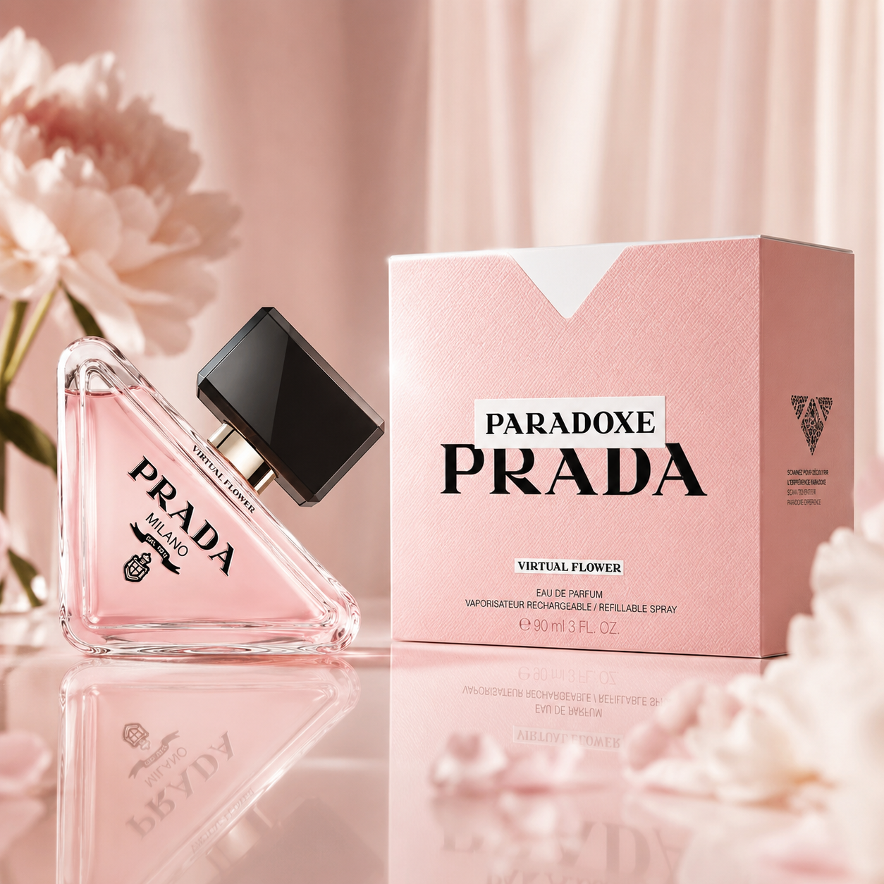 Prada Paradoxe Virtual Flower Eau de Parfum for Women 3.0 Ounce