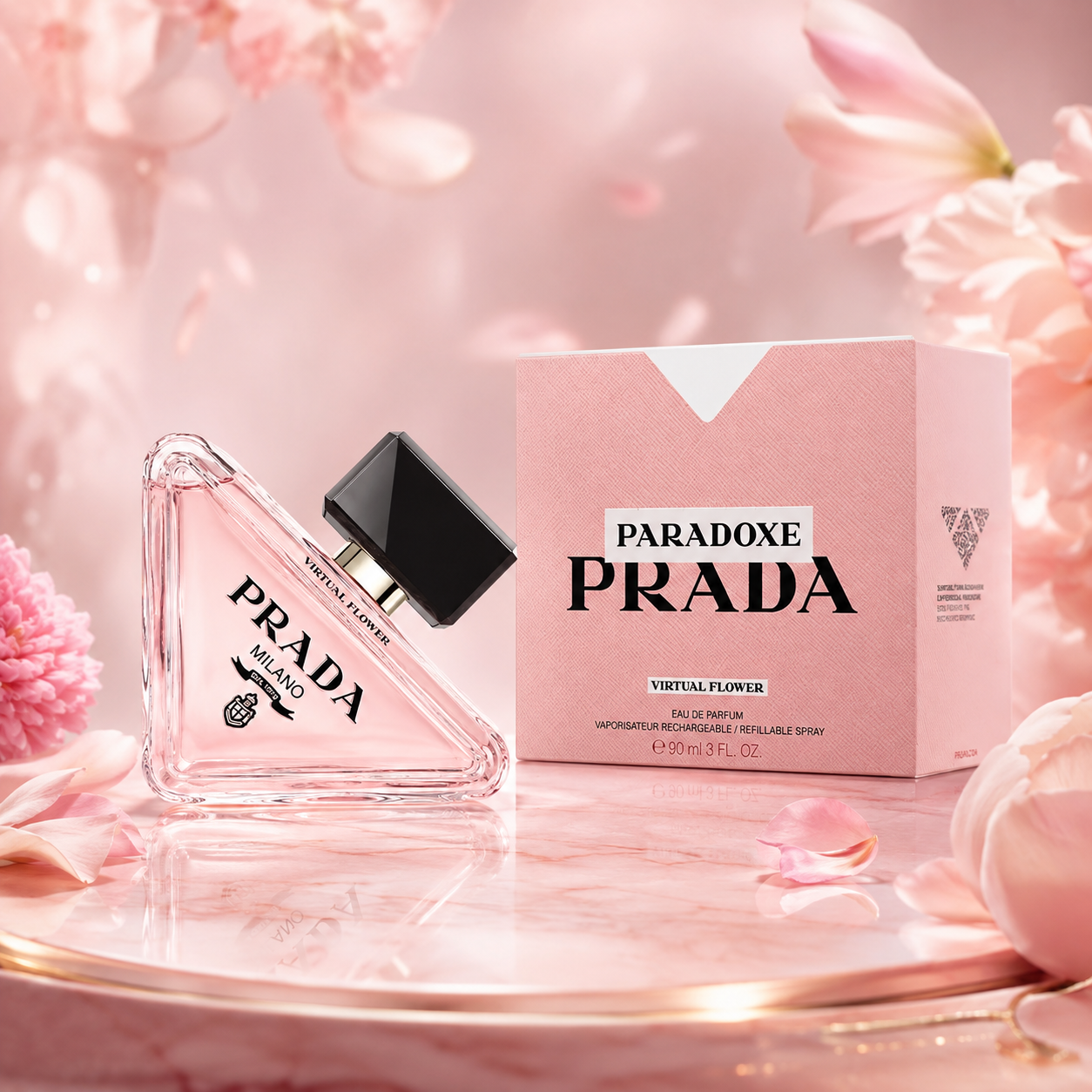 Prada Paradoxe Virtual Flower Eau de Parfum for Women 3.0 Ounce