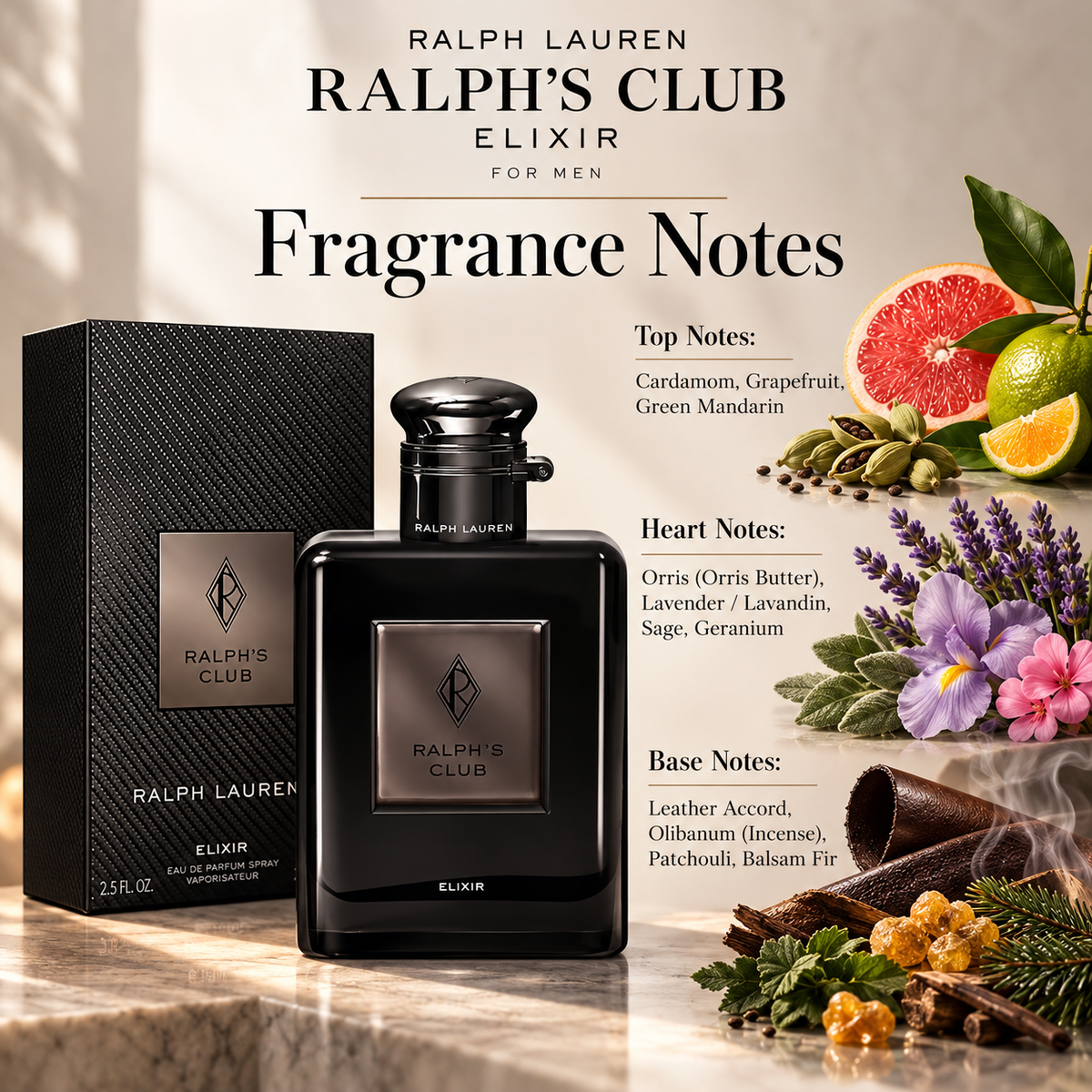 Ralph Lauren Ralph's Club Elixir for Men 2.5 Ounce