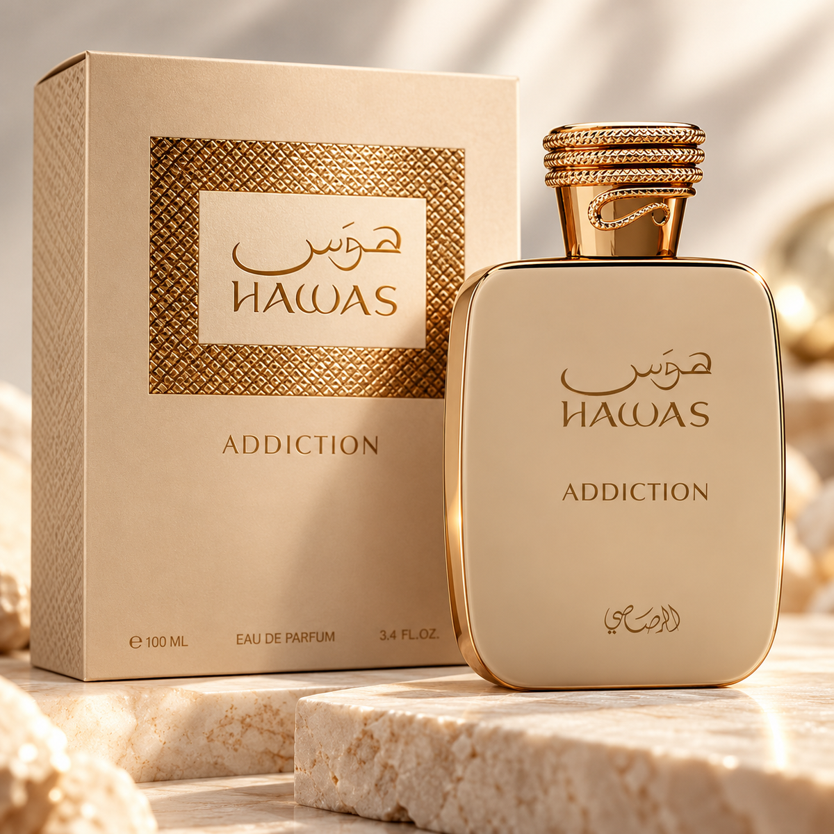 Rasasi Hawas Addiction Eau de Parfum Spray for Unisex 3.4 Ounce