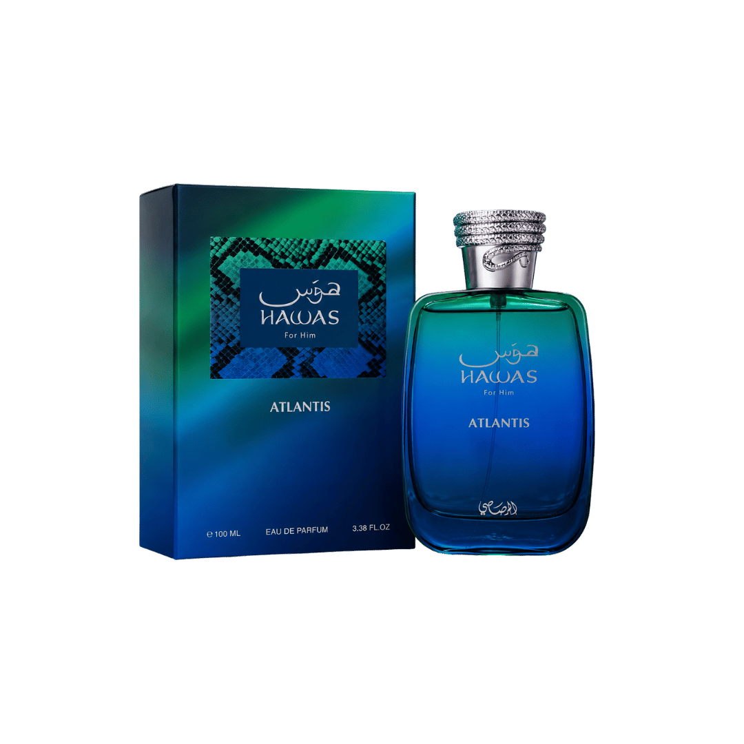 Rasasi Hawas Atlantis Eau de Parfum Spray for Men 3.4 Ounce