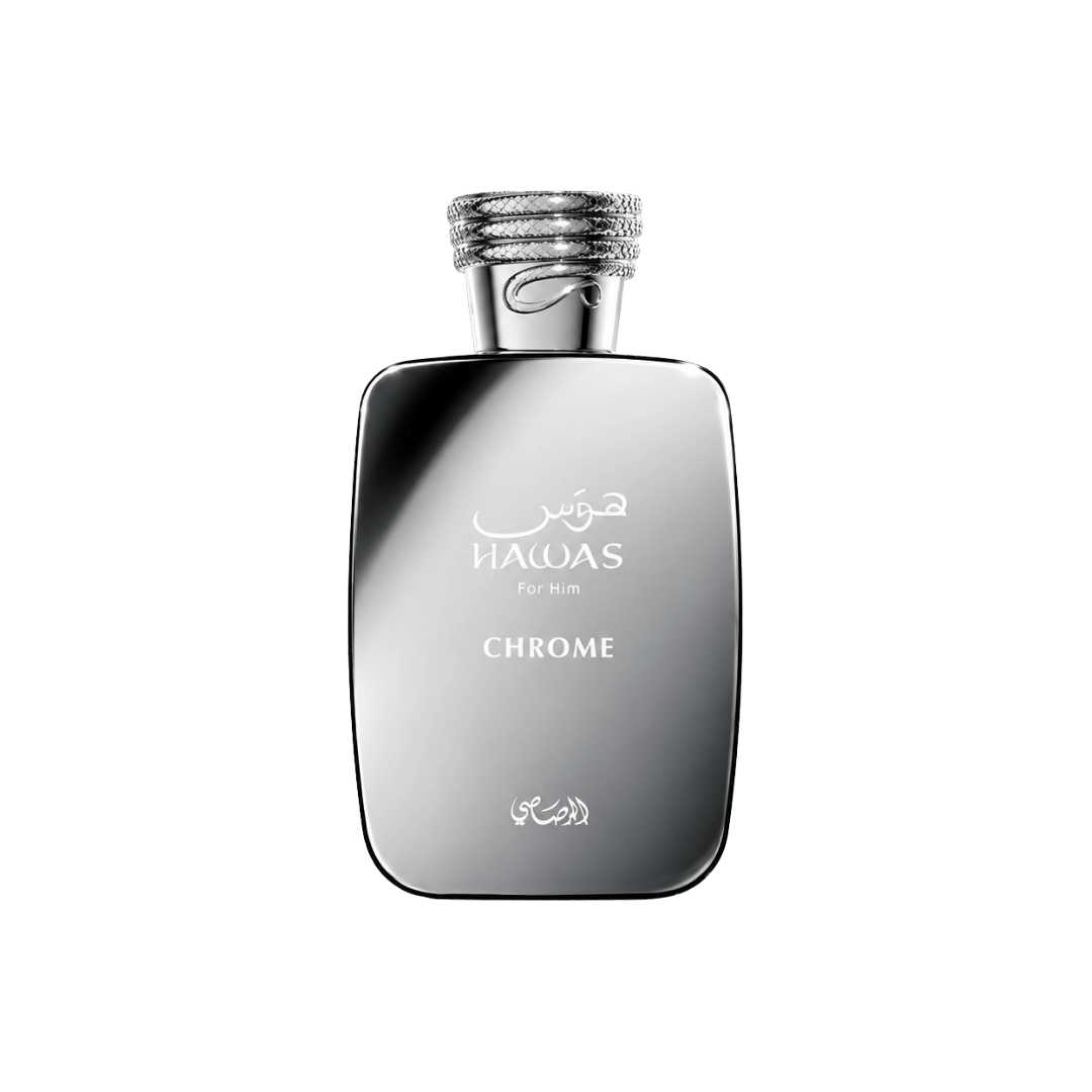 Rasasi Hawas Chrome Eau de Parfum for Men, 3.4 Ounce