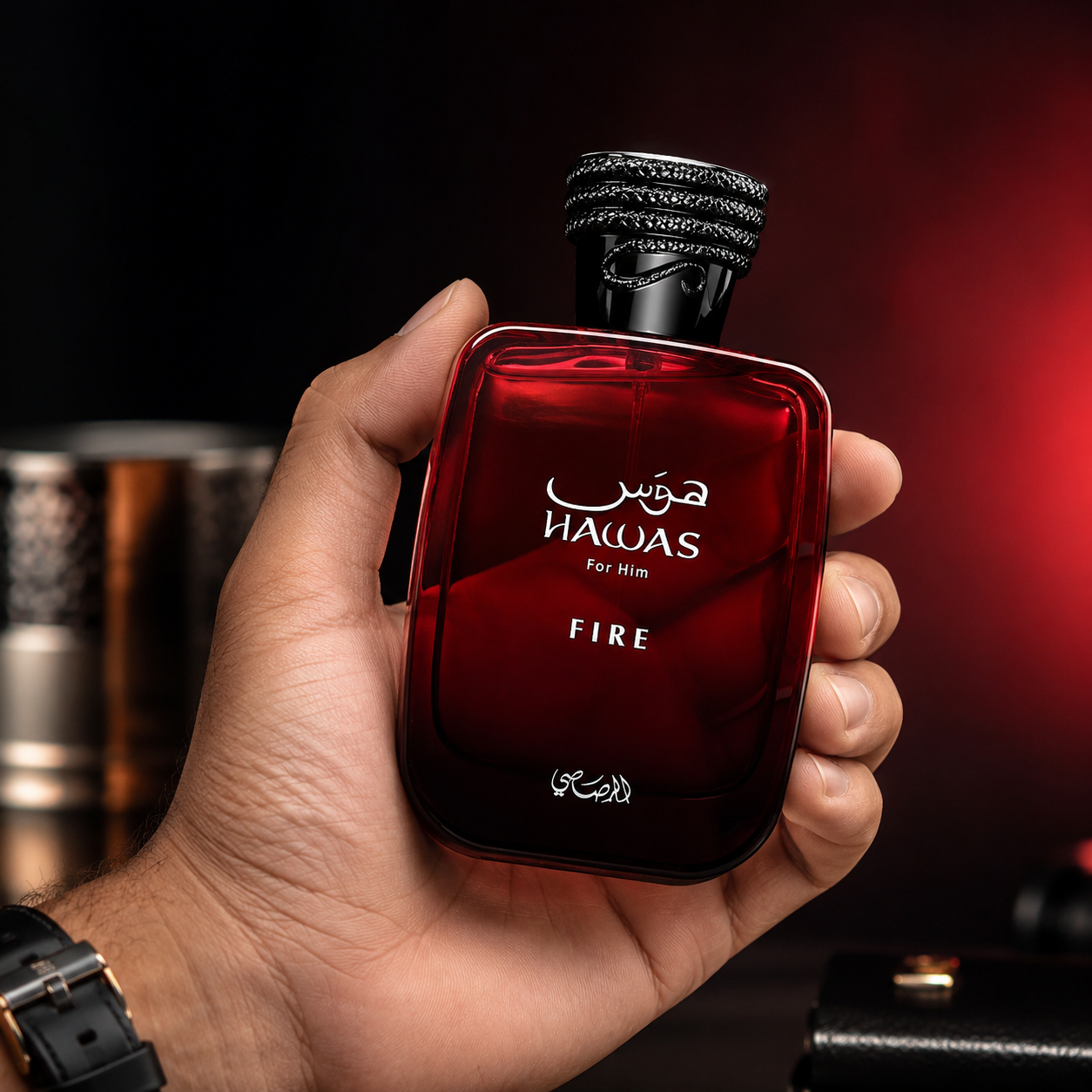 Rasasi Hawas Fire Eau de Parfum Spray for Men 3.4 Ounce