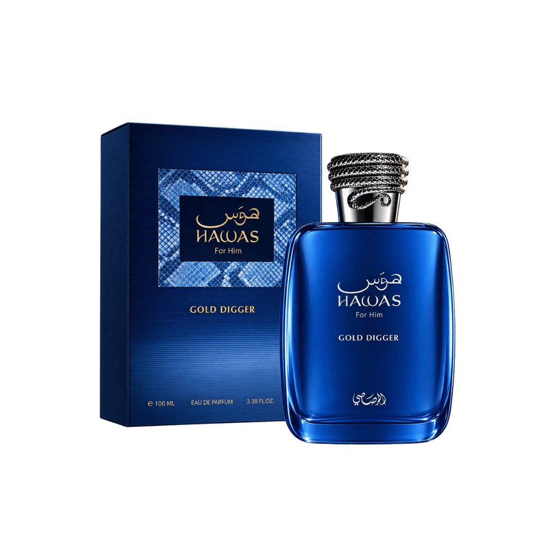 Rasasi Hawas Gold Digger Eau de Parfum for Men, 3.4 Ounce