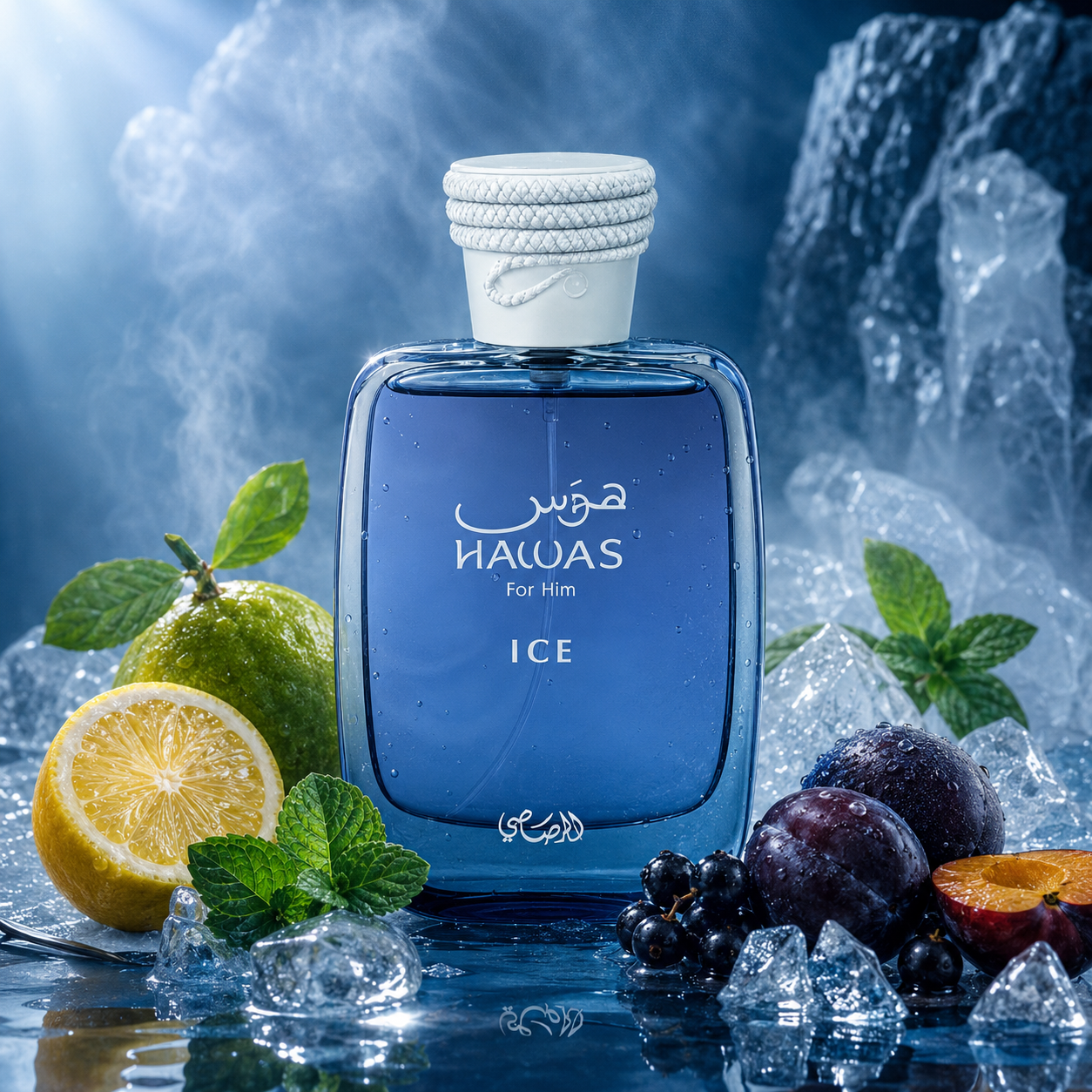 Rasasi Hawas Ice Eau de Parfum Spray for Men 3.4 Ounce